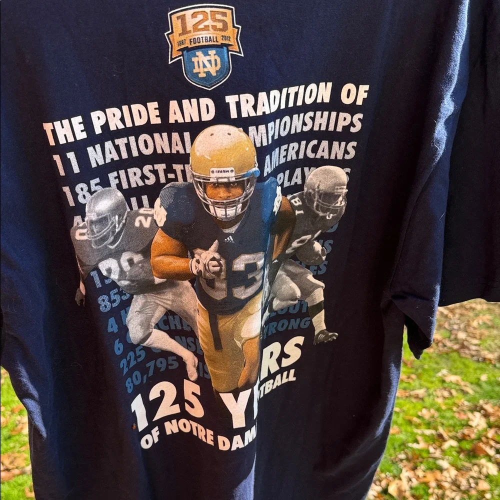 Notre Dame Football 2012 Navy T-Shirt - Picture 5 of 9